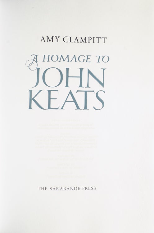 A Homage to John Keats