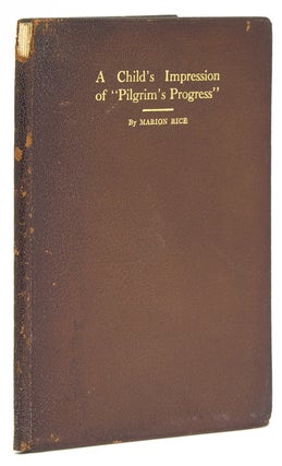 Item #57364 A Child's Impression of "Pilgrim's Progress" Marion Rice