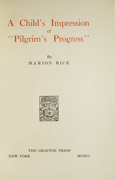 A Child's Impression of "Pilgrim's Progress"