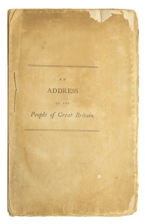 Item #57824 An Address to the People of Great Britain. William Cobbett, Lord Bishop of Landaff Watson, ichard.