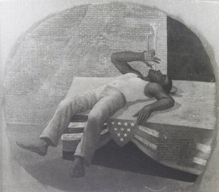 Photograph of study for "U.S.A" by Elwyn Chamberlain