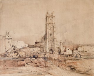 Item #58848 “St. Giles Cripplegate / Sept 1944”: watercolor on paper, signed lower right,...