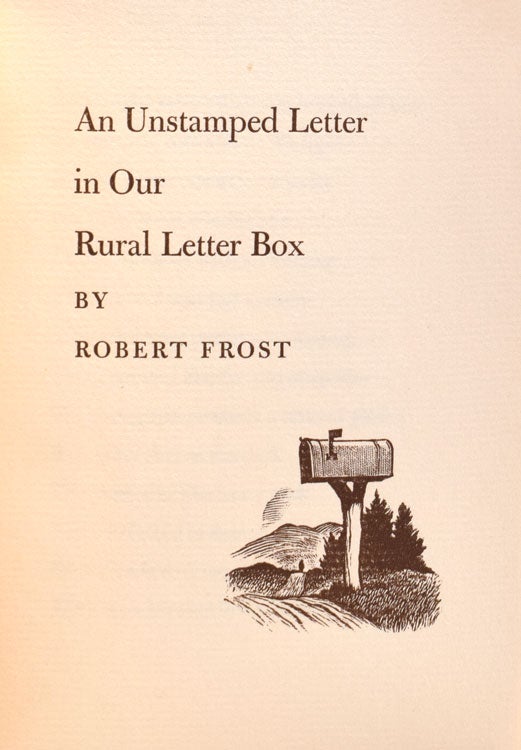 An Unstamped Letter in Our Rural Letter Box