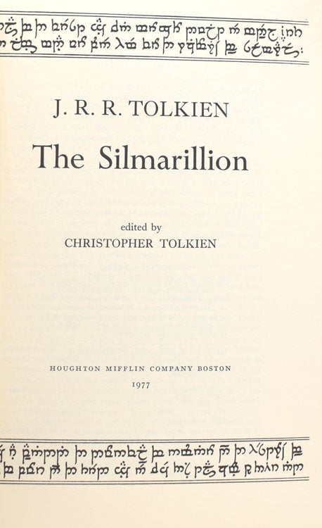 The Silmarillion. Edited by Christopher Tolkien