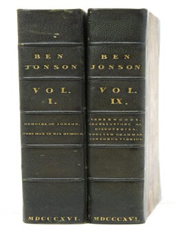Item #61036 The Works of...in Nine Volumes. With Notes Critical and Explanatory, and a Biographical Memoir by W. Gifford. Ben Jonson.