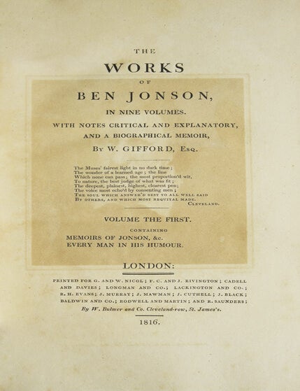 The Works of...in Nine Volumes. With Notes Critical and Explanatory, and a Biographical Memoir by... (2/2)