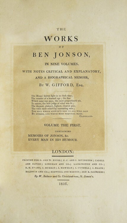 The Works of...in Nine Volumes. With Notes Critical and Explanatory, and a Biographical Memoir by... (2/2)