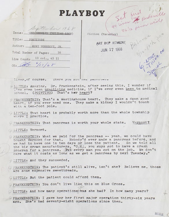 Typed Filmscript (photocopied) of his short film "Fortitude" (2/2)