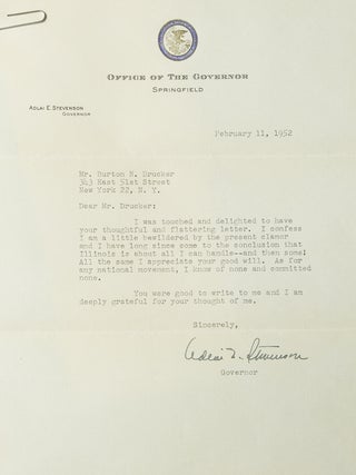 Archive of 10 Typed Letters and one telegram to Democratic Party powerbroker Burton Drucker, head...
