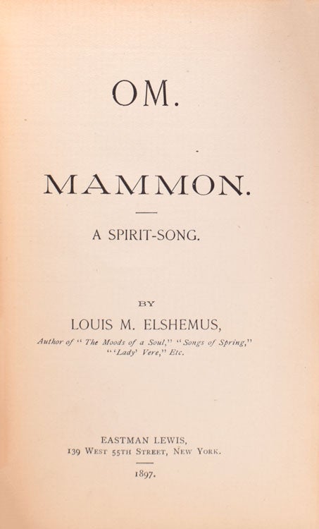 OM. Mammon. A Spirit-Song