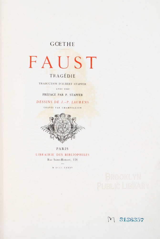 Faust…Traduction d’Albert Stopfer