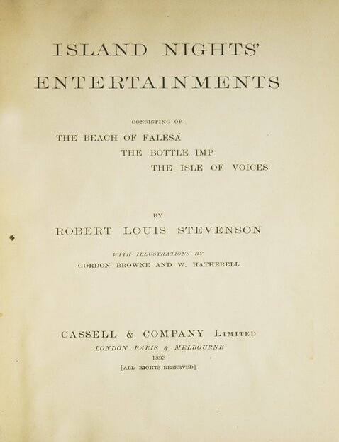 Island Nights’ Entertainments